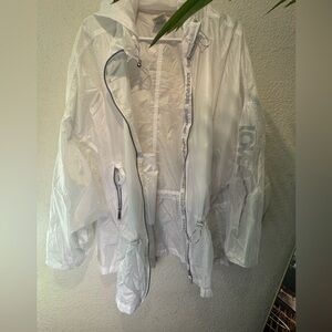 White reflective wind breaker